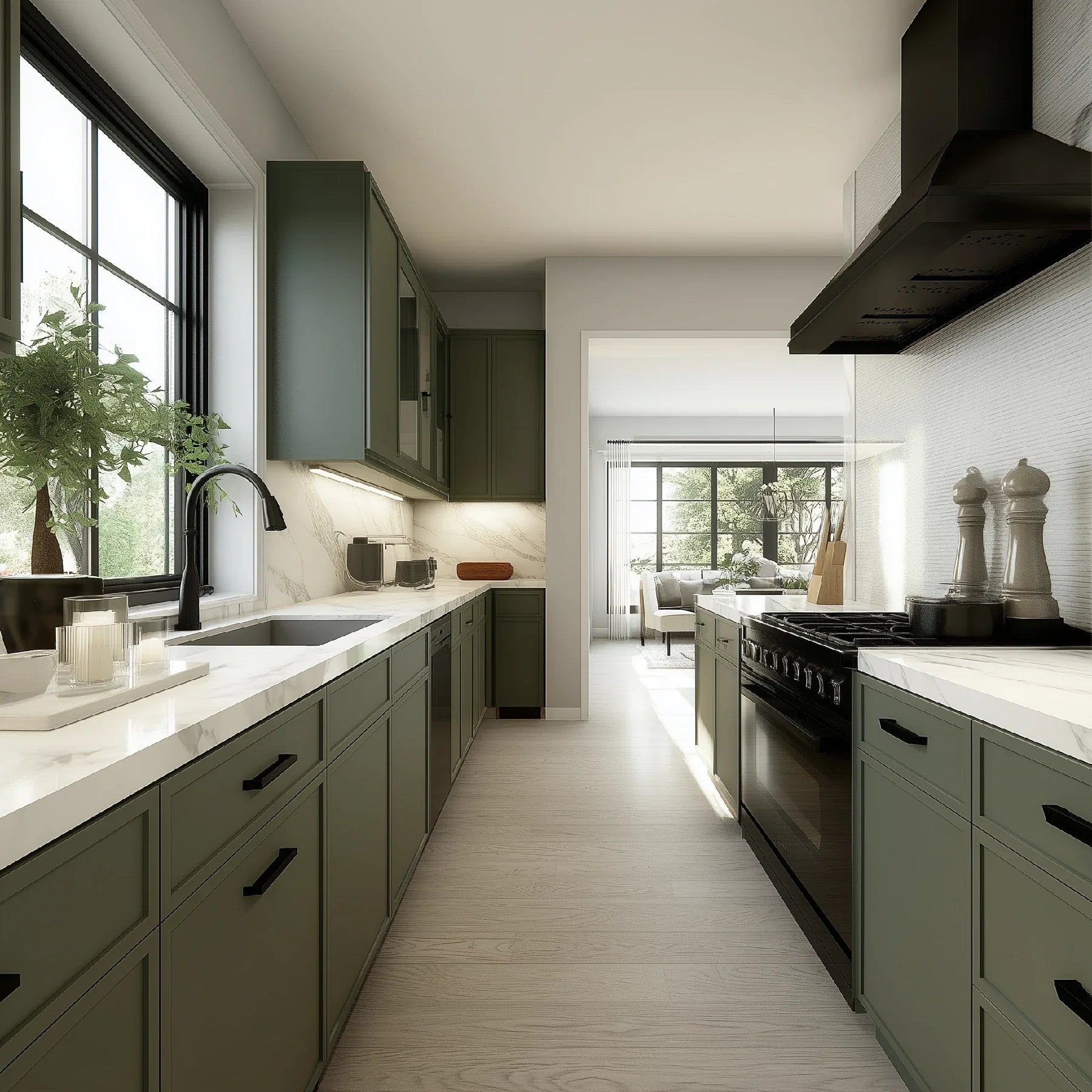 Slim Aston Green Cabinet Batten Moulding