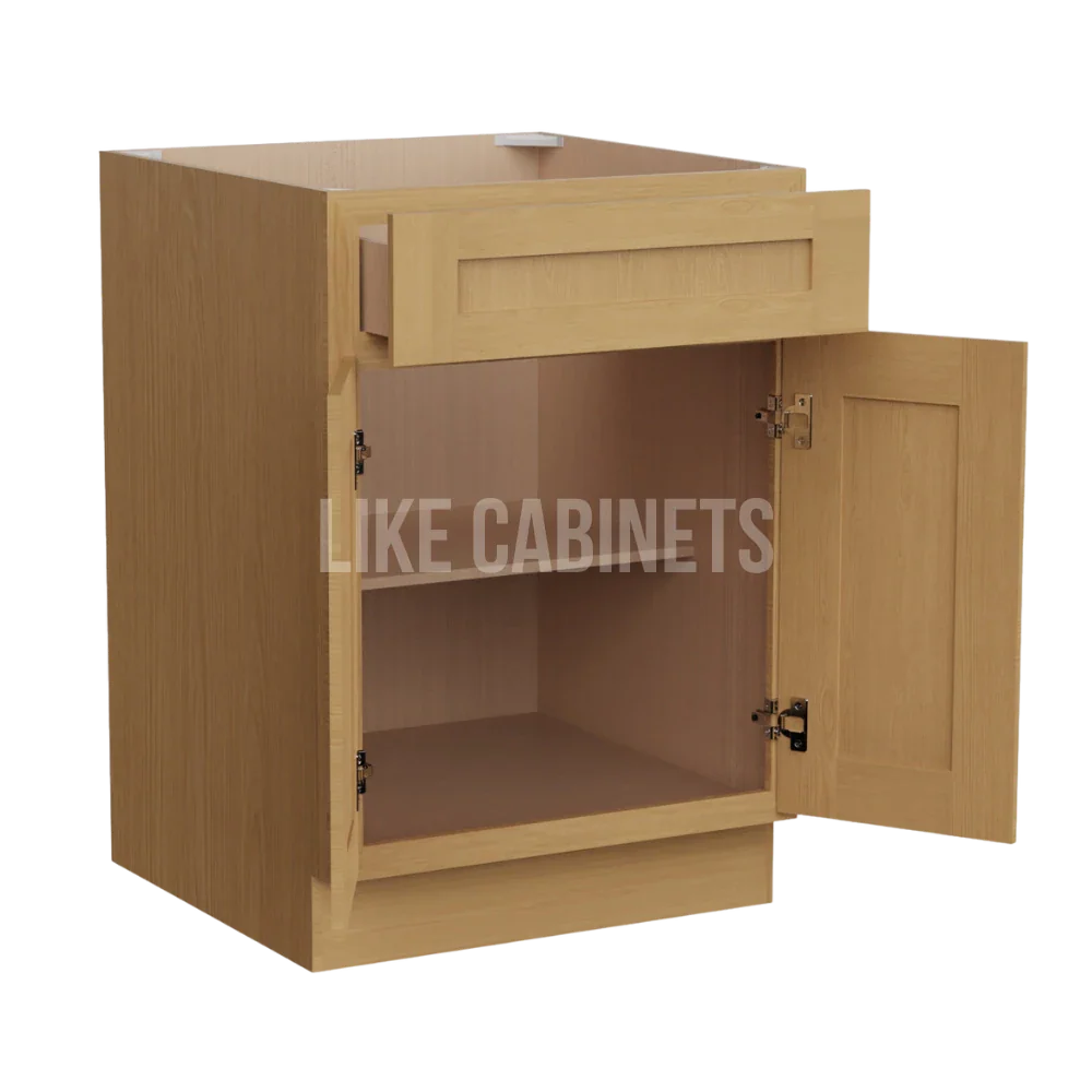 Treasure Chest Base Cabinet with Double Doors & Single Drawer