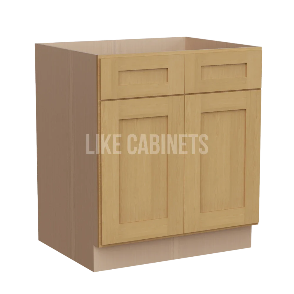 Treasure Chest Base Cabinet with Double Doors and Drawers