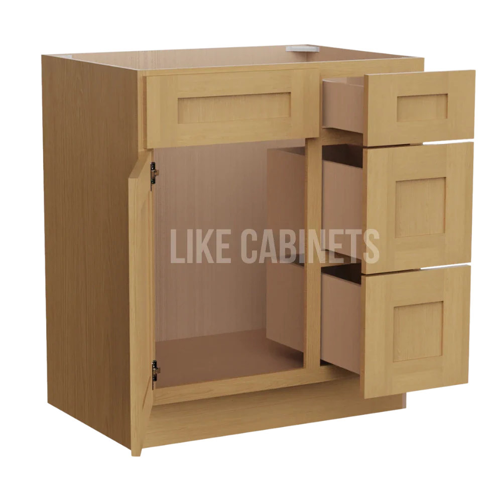 Treasure Chest Shaker 30'' W Vanity Combo with Drawers