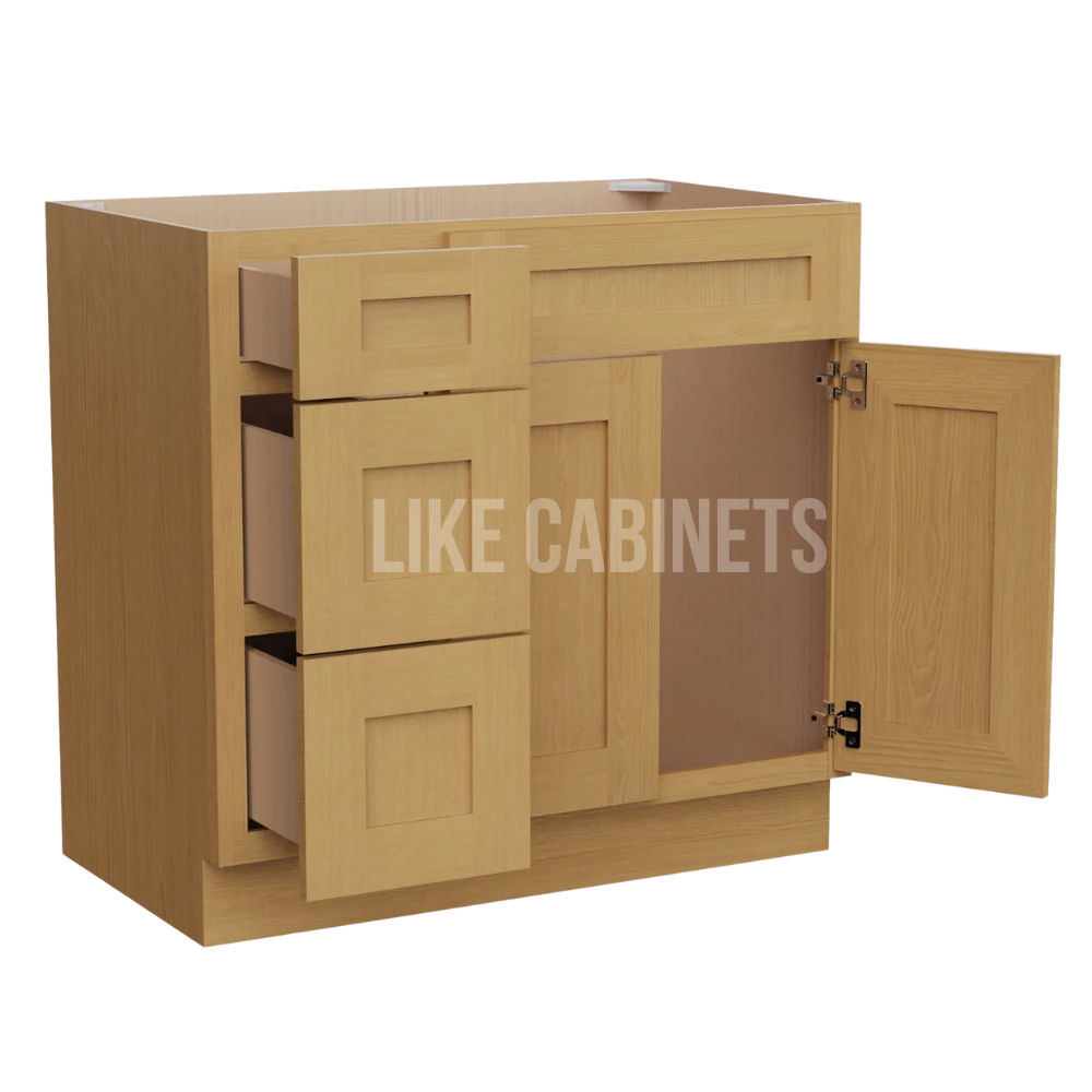 Treasure Chest Shaker 36'' W Vanity Combo with Drawers