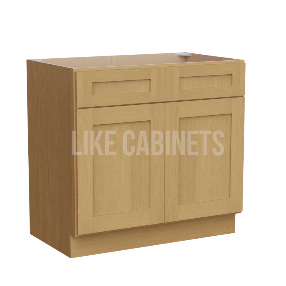 Treasure Chest Shaker Double Vanity Sink Base Cabinet