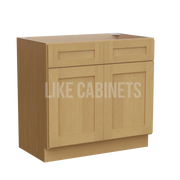 Treasure Chest Shaker Double Vanity Sink Base Cabinet
