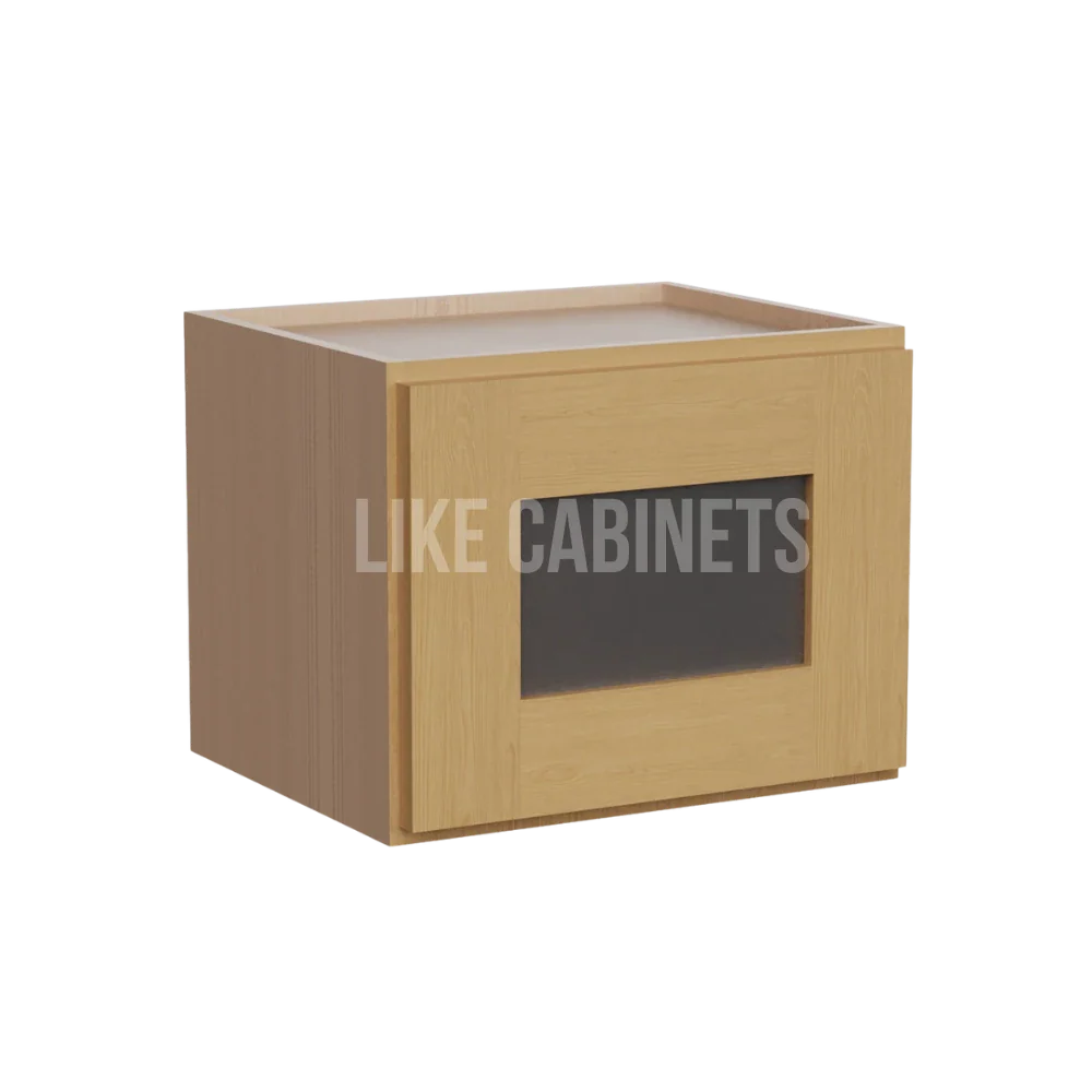 Treasure Chest Shaker 12'' H Single Door Wall Cabinet with Glass Door
