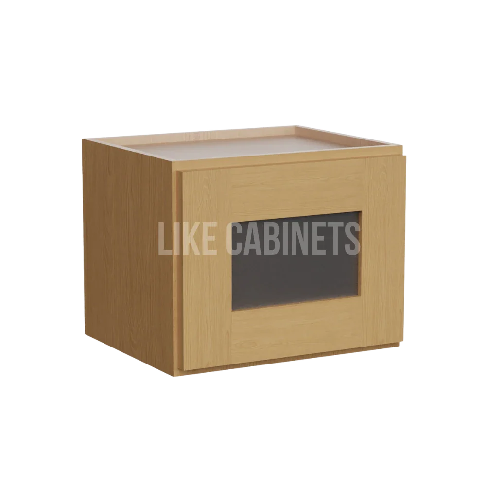 Treasure Chest Shaker 12'' H Single Door Wall Cabinet with Glass Door