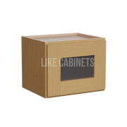 Treasure Chest Shaker 12'' H Single Door Wall Cabinet with Glass Door