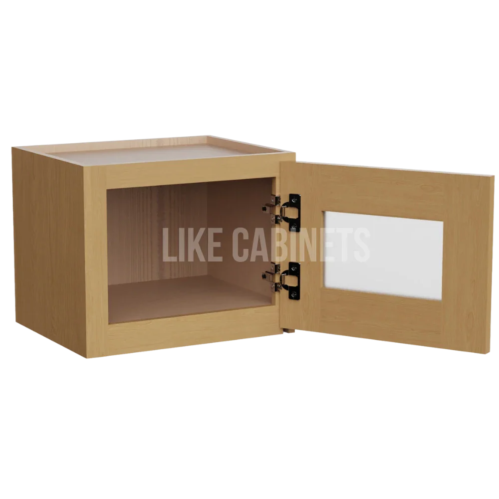 Treasure Chest Shaker 12'' H Single Door Wall Cabinet with Glass Door