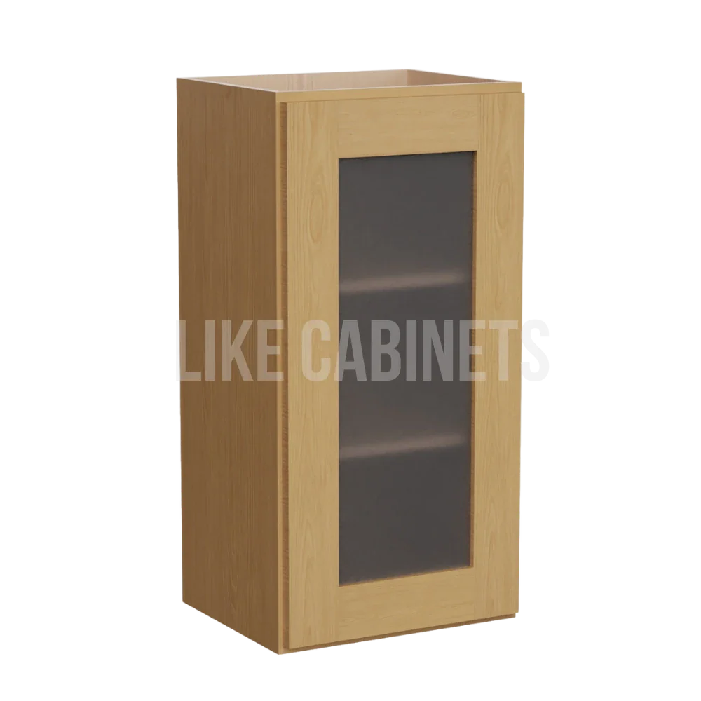 Treasure Chest Shaker 30'' H Single Door Wall Cabinet with Glass Door