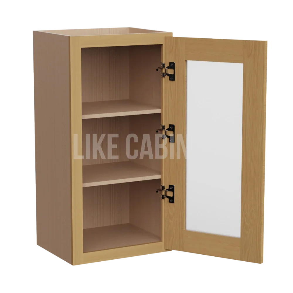 Treasure Chest Shaker 30'' H Single Door Wall Cabinet with Glass Door