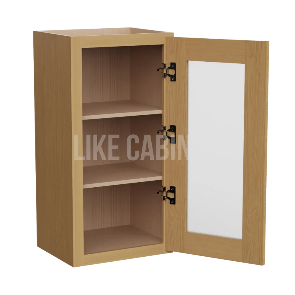 Treasure Chest Shaker 30'' H Single Door Wall Cabinet with Glass Door