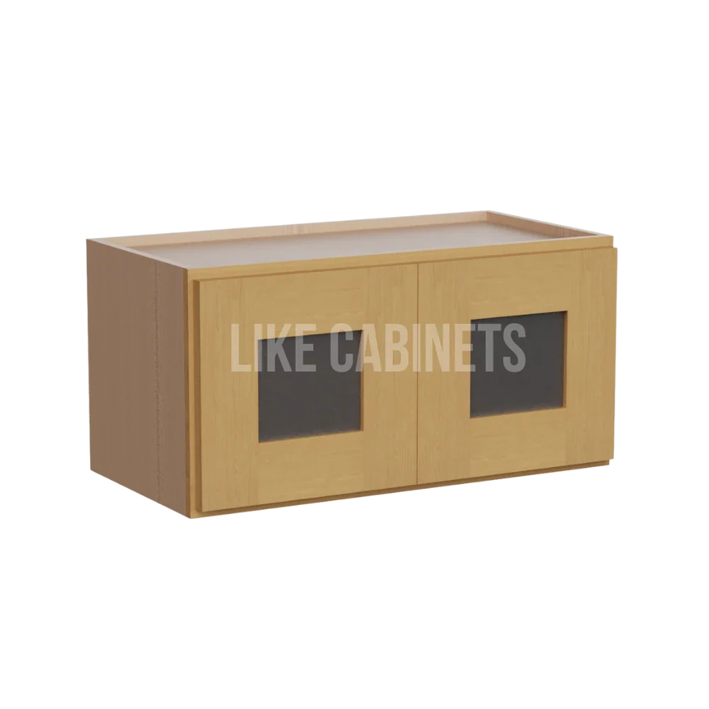 Treasure Chest Shaker 12'' H Double Door Wall Cabinet with Glass Doors