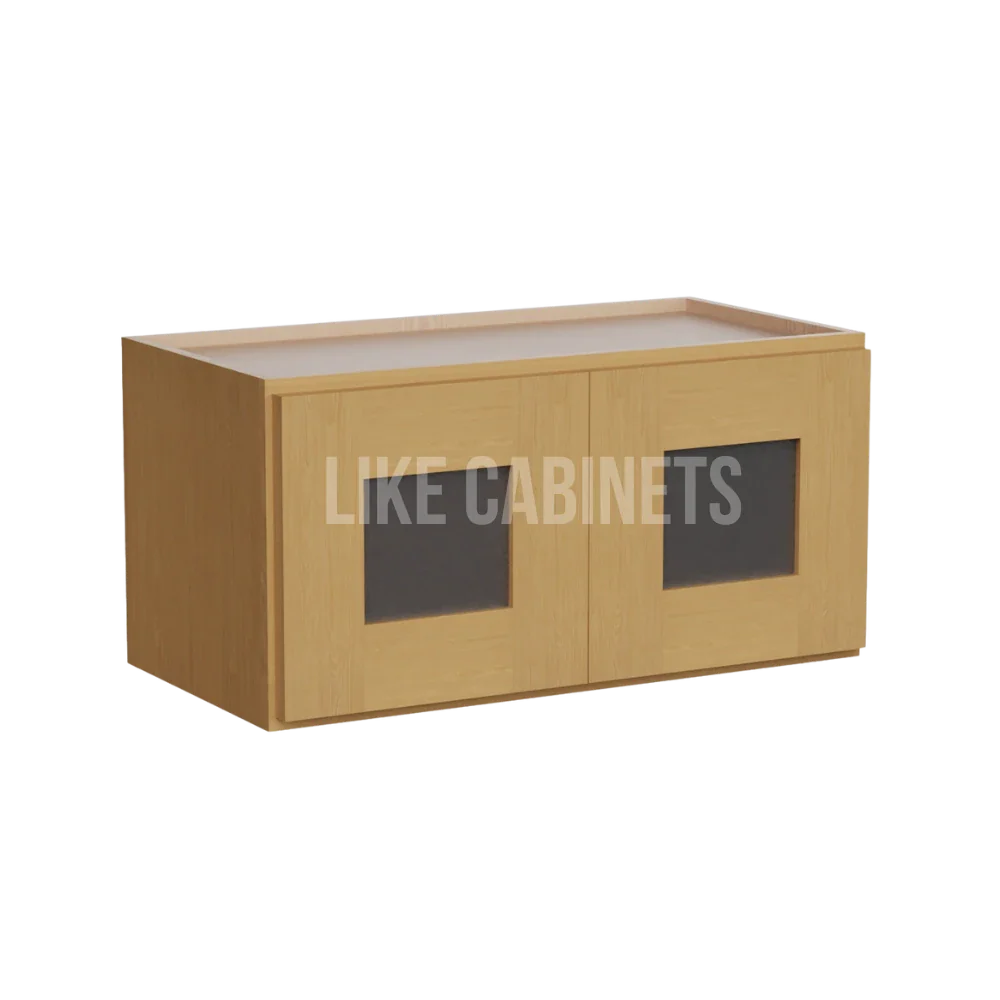 Treasure Chest Shaker 12'' H Double Door Wall Cabinet with Glass Doors