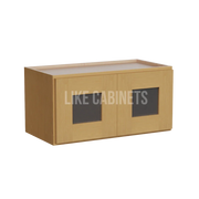 Treasure Chest Shaker 12'' H Double Door Wall Cabinet with Glass Doors