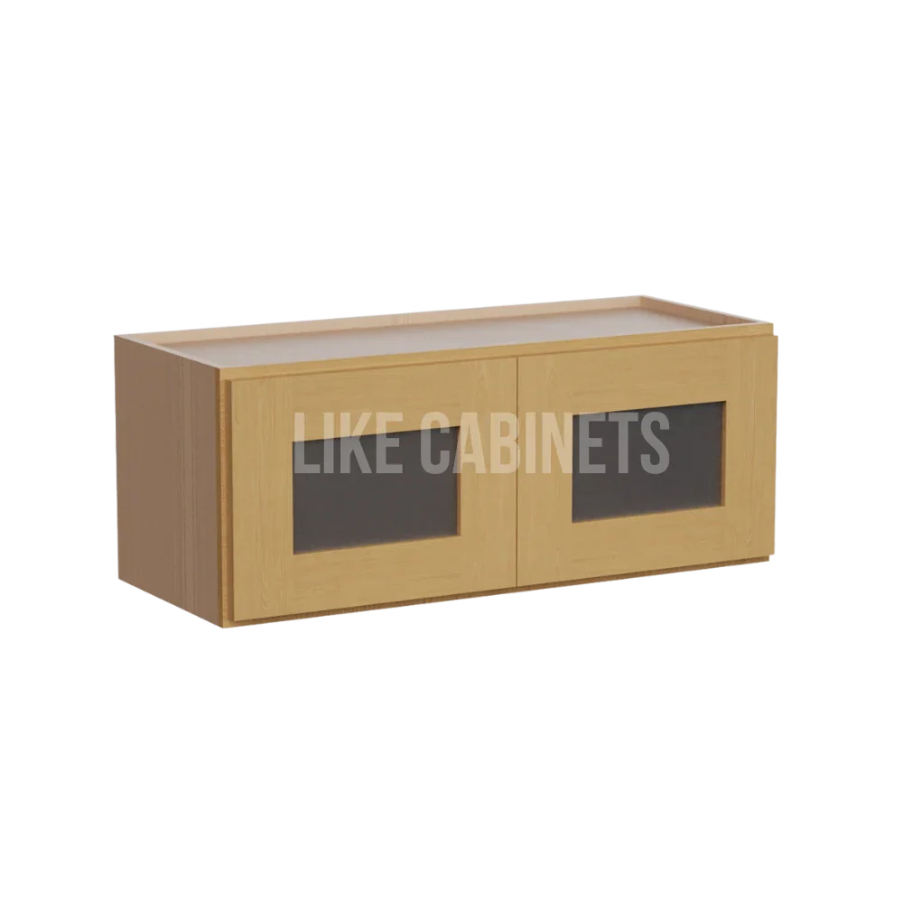 Treasure Chest 12''H Double Door Wall Cabinet whit Glass Doors