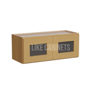 Treasure Chest 12''H Double Door Wall Cabinet whit Glass Doors