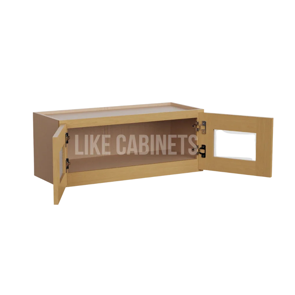 Treasure Chest 12''H Double Door Wall Cabinet whit Glass Doors