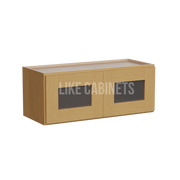 Treasure Chest Shaker 18'' H Double Door Wall Cabinet With Glass Doors