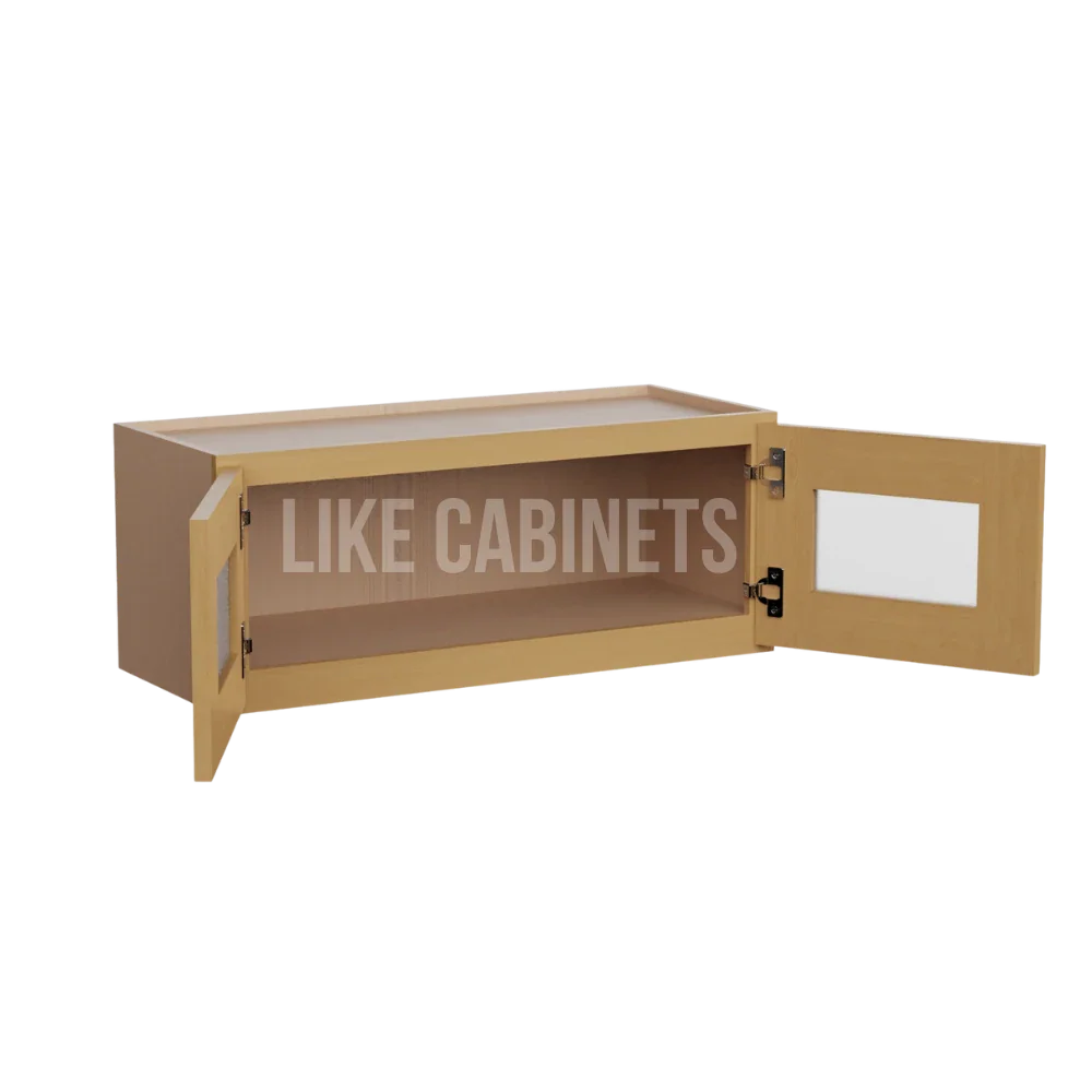 Treasure Chest Shaker 18'' H Double Door Wall Cabinet With Glass Doors