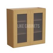 Treasure Chest Shaker 30'' H Double Door Wall Cabinet with Glass Door