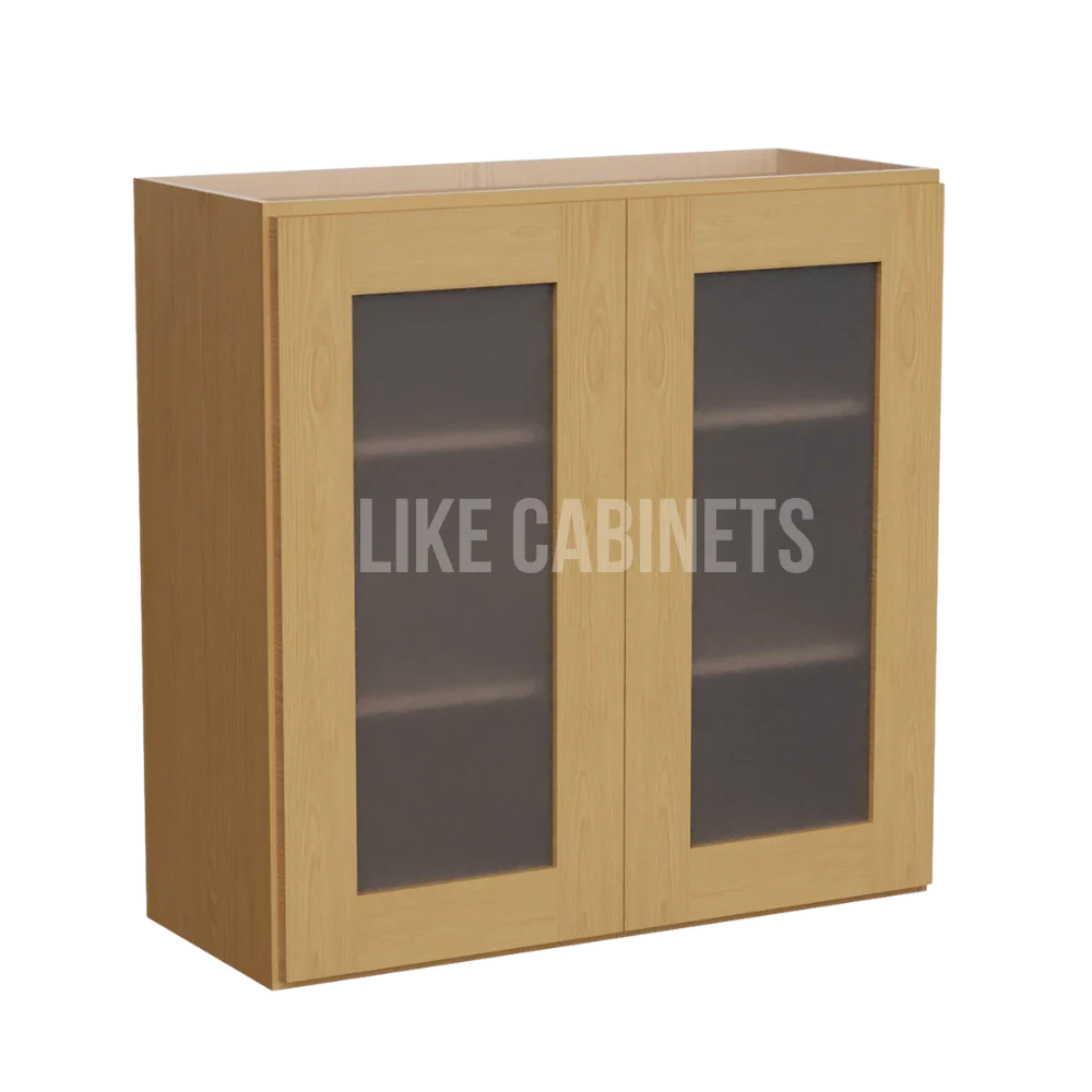 Treasure Chest Shaker 30'' H Double Door Wall Cabinet with Glass Door