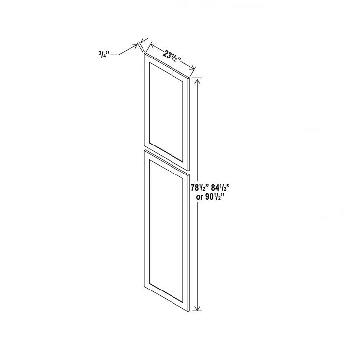 Charleston White Raised Panel Tall Decorative Door Panel