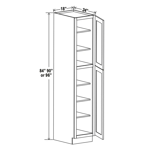 Treasure Chest Shaker 18'' W Utility Pantry Cabinet