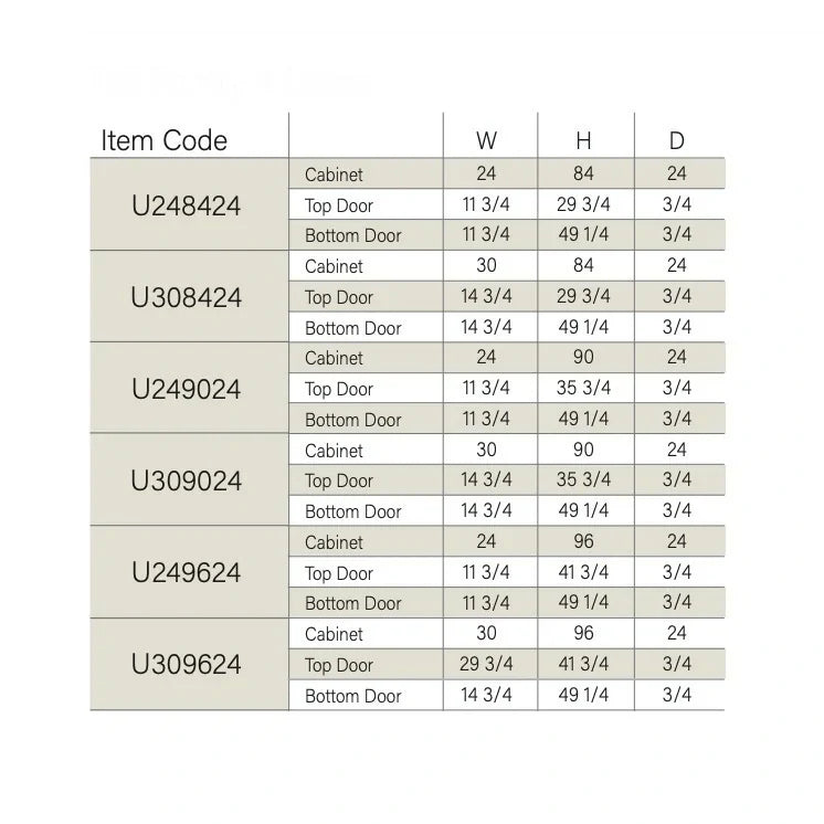 Slim White Oak 24'' W Two Double Door Utility Pantry Cabinet