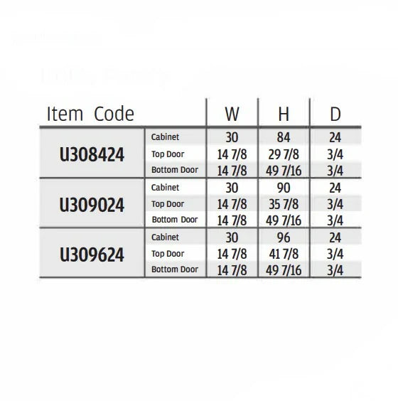 High Gloss White 30''W Two Double Door Utility Pantry Cabinet