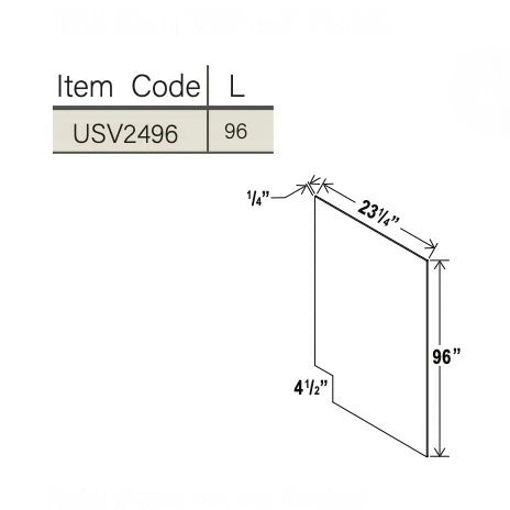Double Smokey Gray Tall Skin Veneer Panel