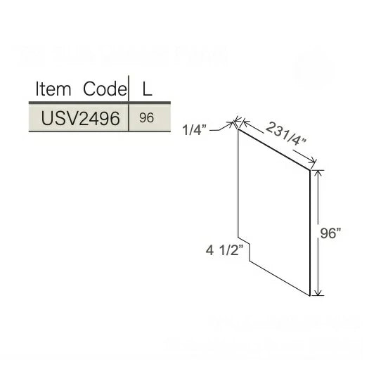 Dove White Slim Shaker Tall Skin Veneer Panel