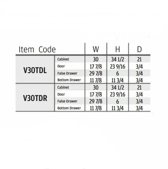 High Gloss White 30'' W Vanity Combo with Drawers