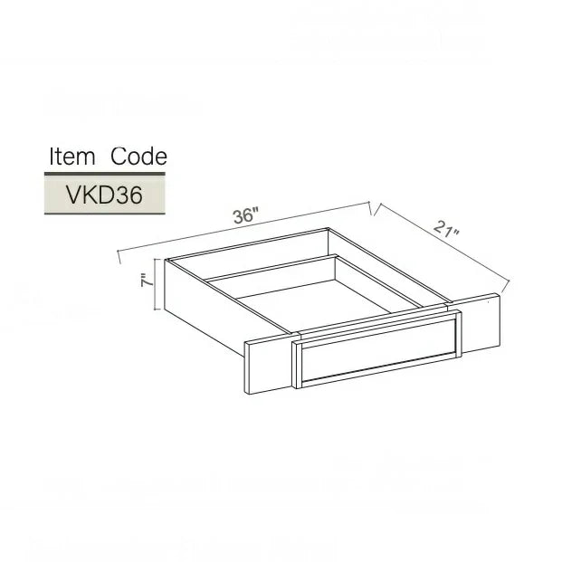 Slim White Oak Shaker Knee Drawer