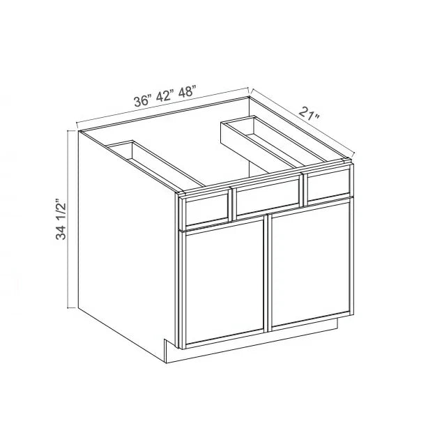 Slim Aston Green Vanity Combo Cabinet