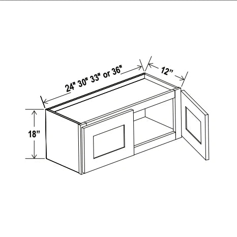 Shaker Espresso 18'' H Double Door Wall Cabinet