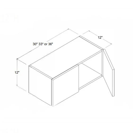 High Gloss White 12'' H Double Door Wall Cabinet