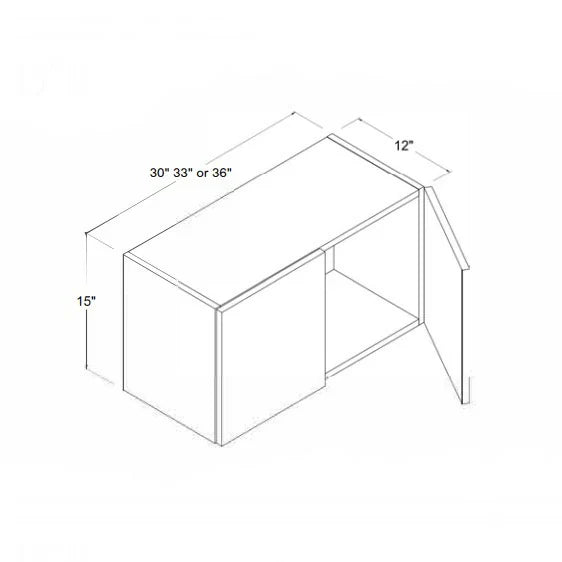 High Gloss White 15'' H Double Door Wall Cabinet