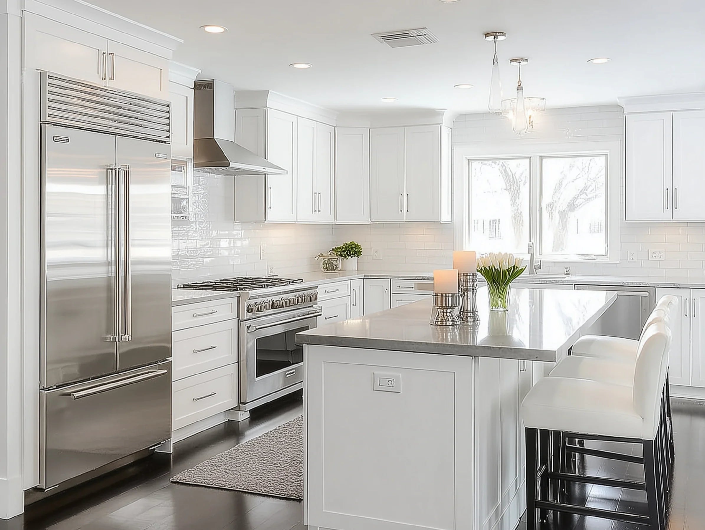White Shaker Double Vanity Sink Base Cabinet
