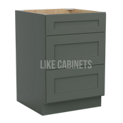 Aston Green Three Drawer Base Cabinet