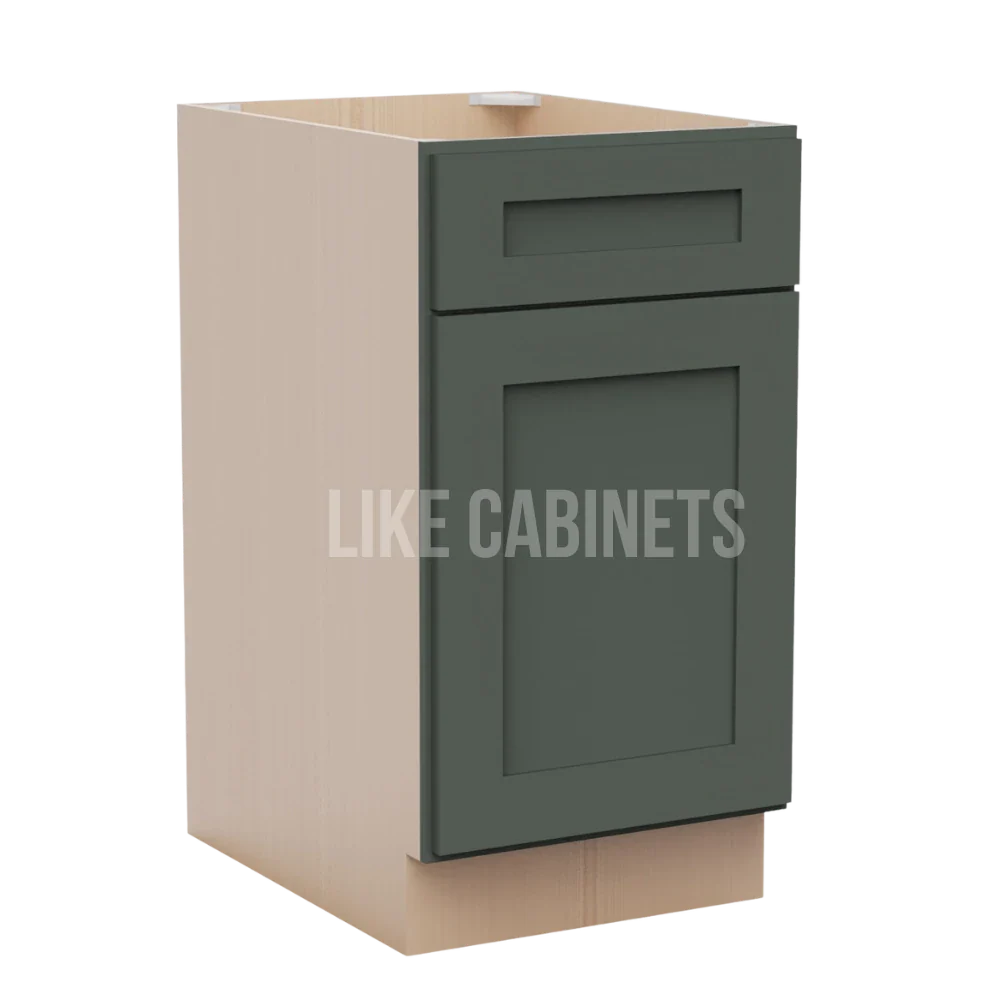 Aston Green Cabinet with Single Door & Drawer