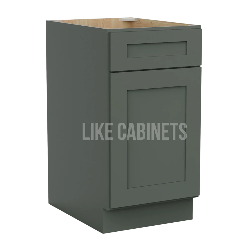 Aston Green Cabinet with Single Door & Drawer