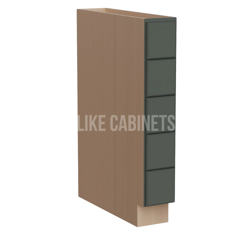 Aston Green Base Spice Cabinet with 5 Drawers