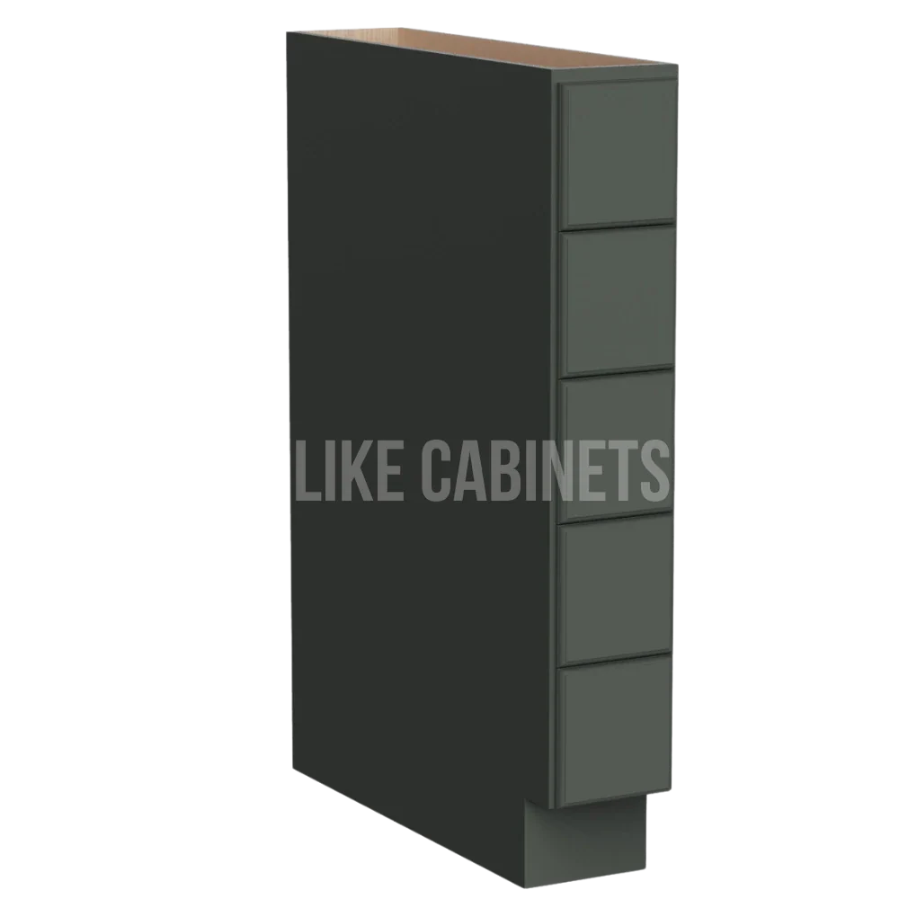 Aston Green Base Spice Cabinet with 5 Drawers