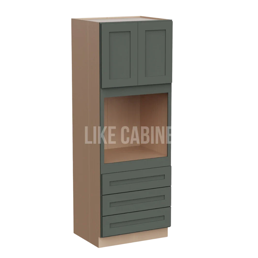 Aston Green 30'' W Oven Pantry Cabinet with Three Drawers