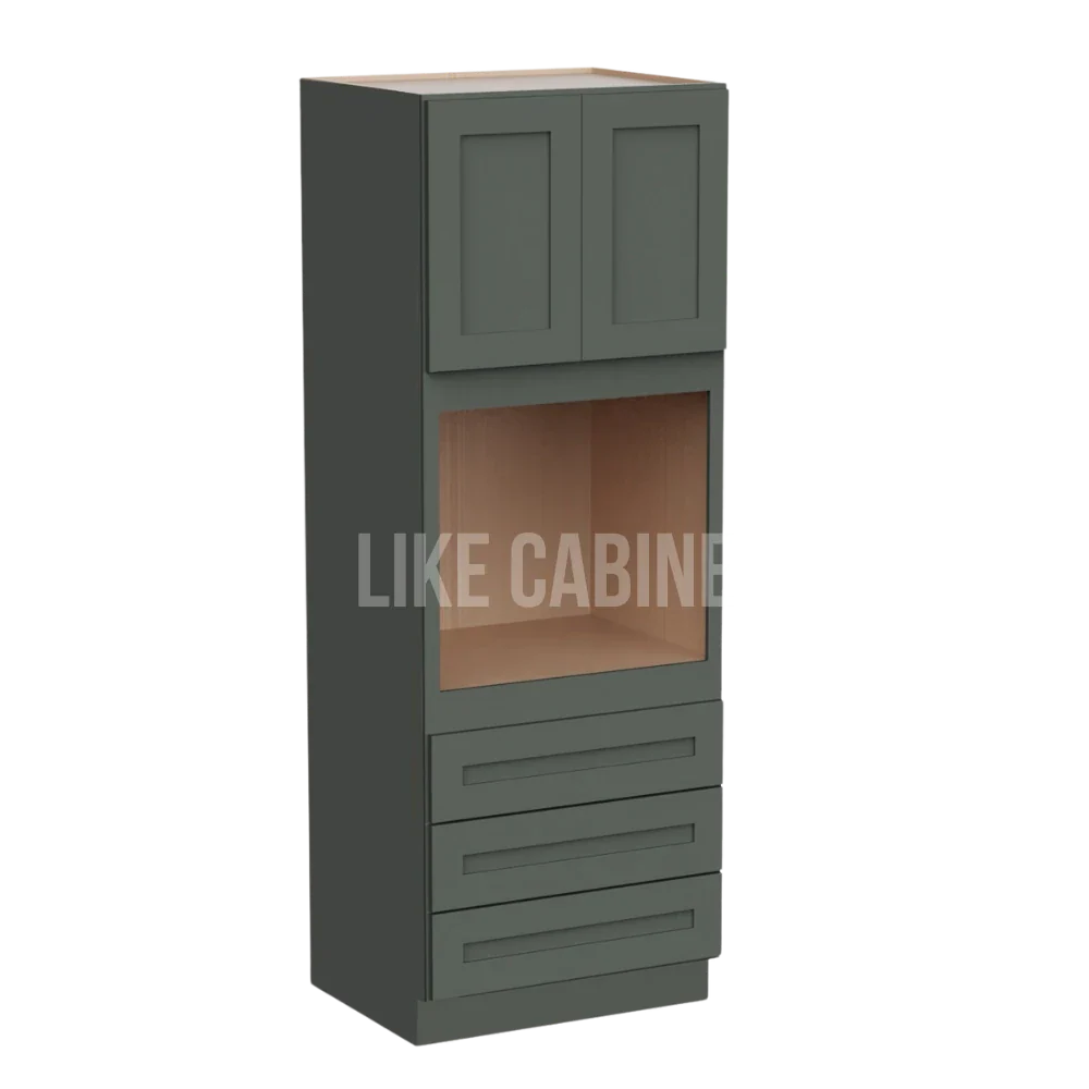 Aston Green 30'' W Oven Pantry Cabinet with Three Drawers