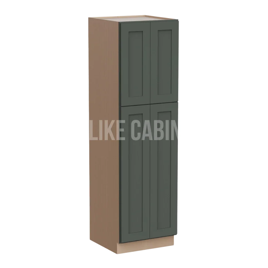 Aston Green 24'' W Two Double Door Utility Pantry Cabinet