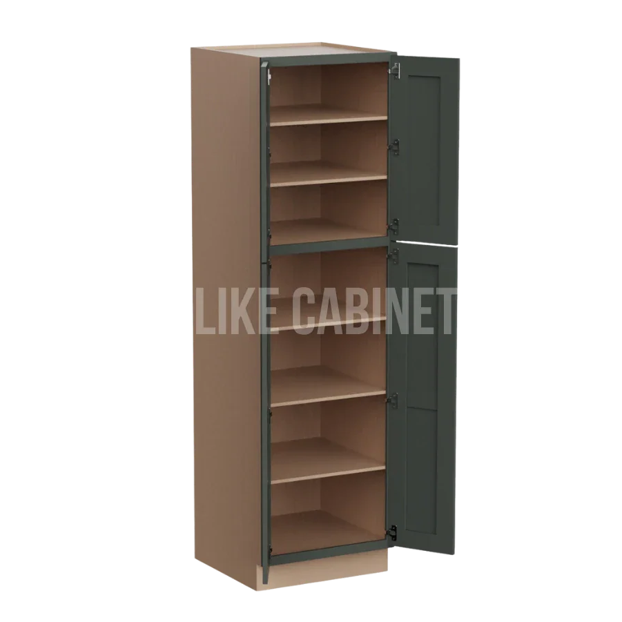 Aston Green 24'' W Two Double Door Utility Pantry Cabinet