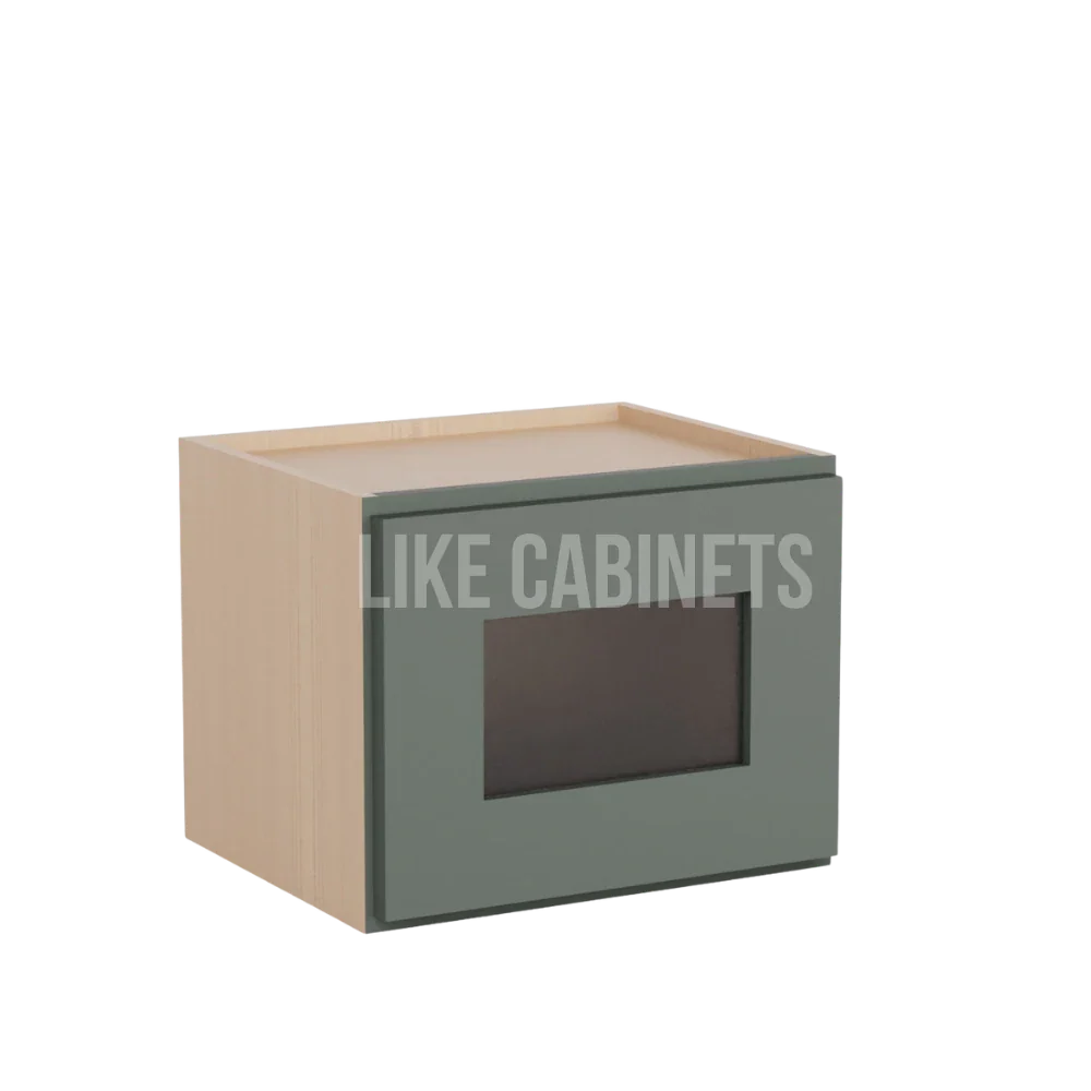 Aston Green 12'' H Single Door Wall Cabinet with Glass Door