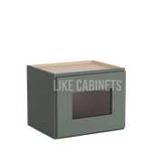 Aston Green 12'' H Single Door Wall Cabinet with Glass Door