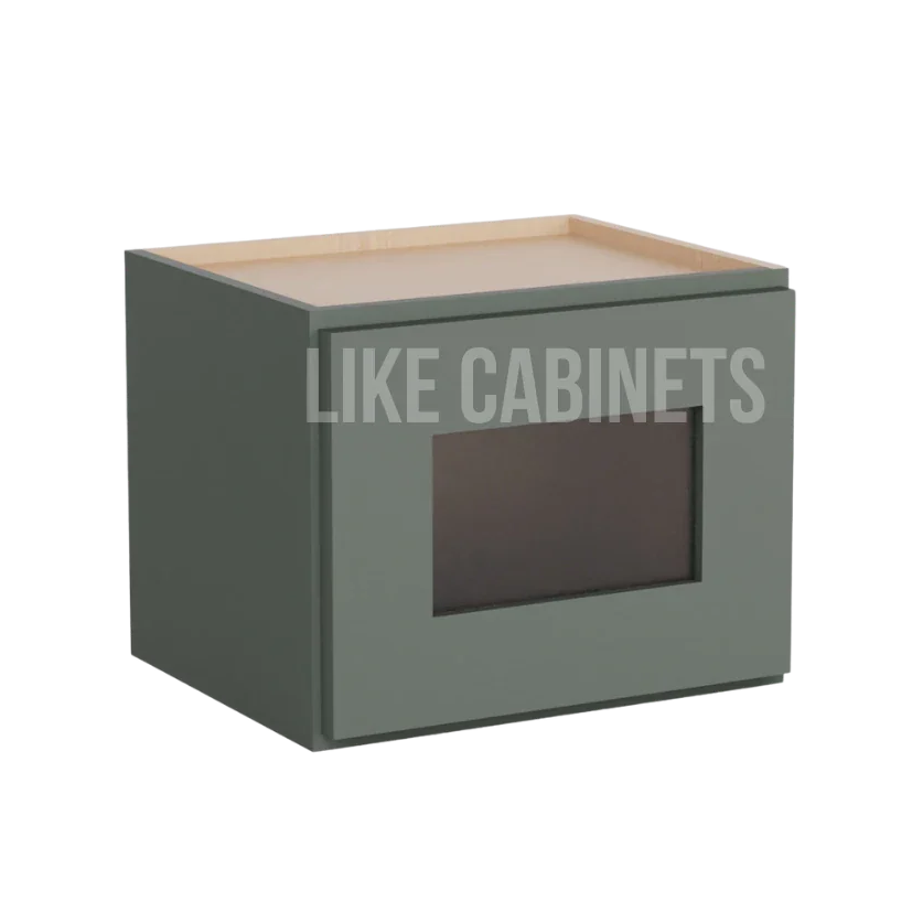Aston Green 12'' H Single Door Wall Cabinet Glass Door