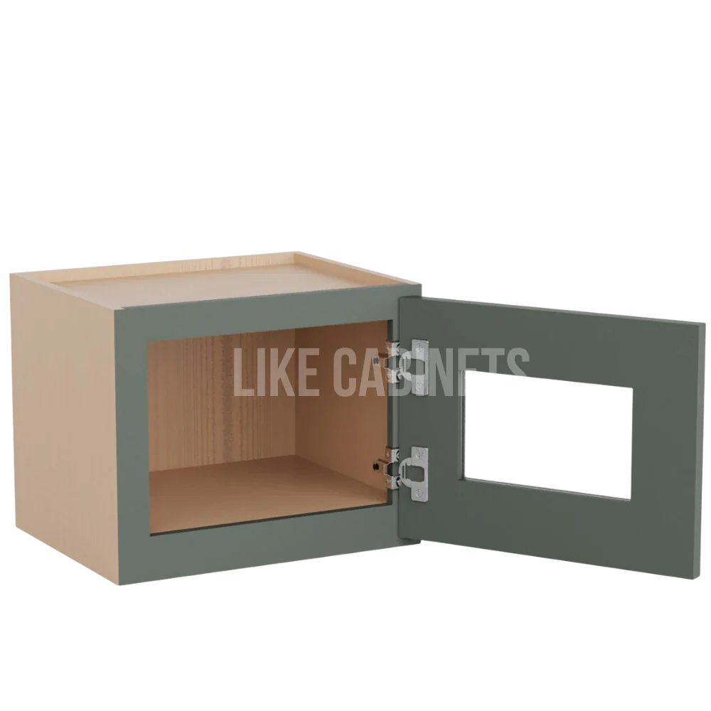 Aston Green 12'' H Single Door Wall Cabinet with Glass Door